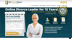 Desktop Screenshot of mydivorcepapers.com